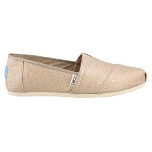TOMS Classic Slip Ons Size 8.5 Rose Gold Glimmer